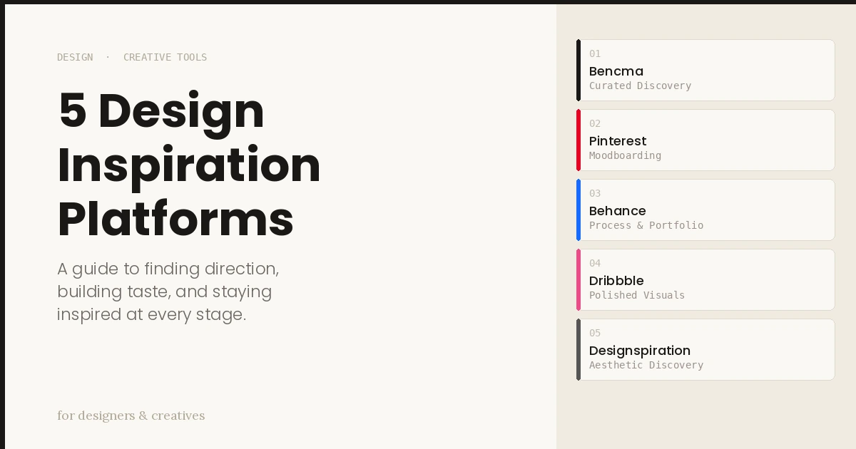 5 Design Inspiration Platforms Every Creative Should Know